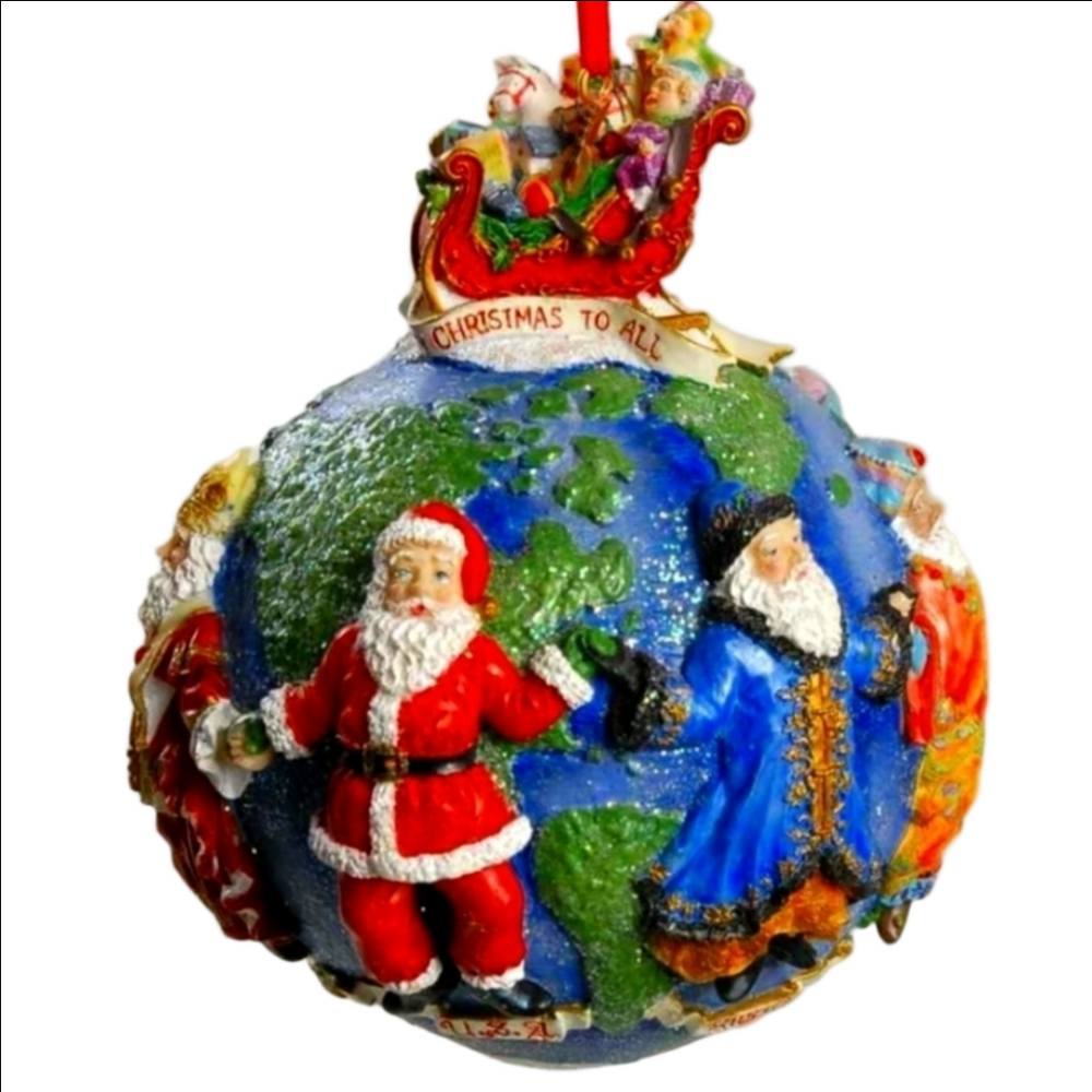 Balls by Christopher Radko Santas Around The World  Boxed Retired Vintage New